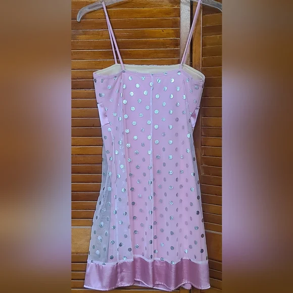 Pink polka dotted cocktail/ homecoming dress - Picture 2 of 3